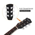 [Do Not Sell on Amazon] GT502 41-Inch Notch Spruce Panel Matte Edging Folk Guitar Bag Shield Wrench Black - Image 9