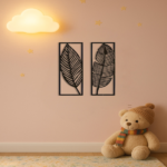 CIFbuy 2pcs Leaf metal wall art, handmade iron plant decoration, rural black hanging accessories, natural inspiration, home decoration, vivid leaf pa(TikTok/temu self-pickup orders) - Image 3