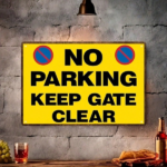 CIFbuy Vintage No Parking Keep Gate Clear Metal Sign" Heavy-Duty Iron Warning Plaque 8x12 Inch, Flat Wall Mount Decor For Home Garag Metal SignikTok, Metal SignikTok, t Self-pickup Logiopics