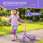 3-Wheel Toddler Scooter with LED Light-Up Wheels for Beginners Age 2+ - Image 8