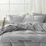 Luxury Sheet Sets Super Soft Easy Care Microfiber 3/4-Pieces Bed Sheet Set With 16-Inch Deep Pockets, Light Grey - Image 7