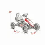 Pink Kids Pedal Go Kart – Swing Axle & Shock-Absorbing Wheels, Promote Kids Physical Exercise While Playing Outdoors - Image 3