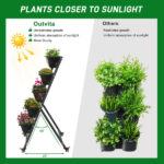 5 Tiers Vertical Garden Bed, Vertical Garden Planter Indoor and Outdoor, Vertical Elevated Garden Bed Perfect for Vegetables Flowers Herbs - Image 5