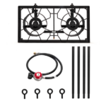 Replace 1255491 Outdoor Camp Stove High Pressure Propane Gas Cooker Portable Cast Iron Patio Cooking Burner (Double Burner 150000-BTU) - Image 8