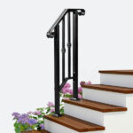 Replace 74115089 Matte Black Outdoor 1st Tier Iron Handrail - Image 14