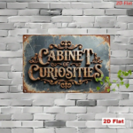CIFbuy Vintage Cabinet Of Curiosities Metal Sign, 2D Flat Iron Wall Decor, Artistic Font Home Room Decoration, 7.87x11.81in TikTok, TikTok, n Self-pickup Logiopics - Image 4