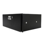 19" 4U Steel Plate DJ Drawer Equipment Cabinet with Keys Black - Image 10