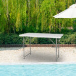 4ft Foldable Lift Patio Plastic Table White SAME AS 21616655 - Image 24