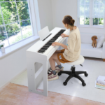 Do Not Sell on Amazon Glarry GDP-104 88 Keys Full Weighted Keyboards Digital Piano with Furniture Stand, Power Adapter, Triple Pedals, Headphone, for All Experience Levels White - Image 40