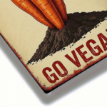 CIFbuy Vintage Carrot GO VEGAN Metal Wall Sign, Rustic Distressed Iron Decor, 8x12 Inch Handcrafted Antique Look, 2D Flat Slogan Plaque TikTok, TikTok, aque Self-pickup Logiopics - Image 6