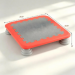 25.5 Inch Kids Mini Trampoline with Non-Slip EVA Jumping Surface, Rounded Edge PU Foam Foot Pads Compact Indoor Outdoor Balance Bounce Toy for Toddlers Ages 3+ Red - Image 4