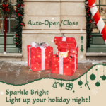 12in Motorized Pop-up Gift Box with Santa, Outdoor Christmas Decorations with Motor & 60 LED Lights, for Xmas Outdoor Holiday Indoor Decor Lighted Holiday Displays - Image 13