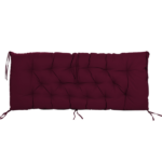 Outdoor Swing Cushions 60 Inch, Waterproof 4" Thick Porch Swing Cushion Replacement with Backrest and Ties, Comfortable 2-3 Seat Pation Swing Pad for Backyard, Garden, Lawn, Outdoor Furniture claret-red - Image 7