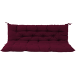 Outdoor Swing Cushions 60 Inch, Waterproof 4" Thick Porch Swing Cushion Replacement with Backrest and Ties, Comfortable 2-3 Seat Pation Swing Pad for Backyard, Garden, Lawn, Outdoor Furniture claret-red - Image 8