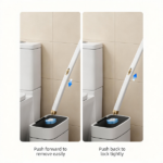 "Wall Mounted Toilet Brush Set with Disposable Heads, 3-Layer Cleaning System, One-Click Replacement Design, Bathroom Cleaning Tool with Holder and Plunger Kit " - Image 2