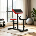 265 LBS Black Preacher Curl Bench, Adjustable Seated Arm Isolation Station for Barbell Dumbbell Bicep Strength Training - Image 7