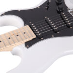 GST Stylish Electric Guitar Kit with Black Pickguard White - Image 14
