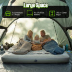 5-7 Person Inflatable Camping Tent with Screened Porch, Waterproof PU2000mm Family Cabin Tent for Outdoor Camping - Image 10