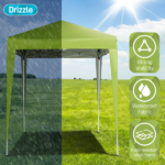 6.5X6.5FT Two Doors & Two Windows Practical Waterproof Right-Angle Folding Tent Greenish-Gray - Image 12