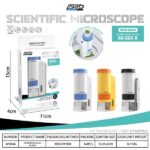 Children's handheld microscope Optical HD portable microscope, microscope with LED light, biological education science experiment toy gift.(blue) - Image 3