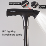 Camping Hiking Walking Stick 5-Level Height Adjustable Folding Walking Cane with LED Light And Alarm(US Logistics only For USPS.TK/TMEU only For self-pickup)(Platform policies vary; relevant qualifications are attached via link, please do not list products without required qualifications) - Image 9