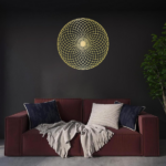 CIFbuy Circular Spiral Geometric Wall Art Luxe Modern 3D Wall Decor for Living Room Minimalist Accent (TikTok, temu pick-up service) - Image 5