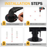 3FT iron courtyard stair handrail black - Image 3