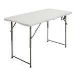 Replace 87607347 4ft Foldable Lift Patio Plastic Table White - Image 4