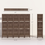 Tall Wood Privacy Screen Room Divider (No shipments on weekends) - Image 3