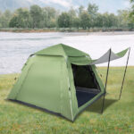240*240*150cm Spring Quick Open Four-Person Family Tent Camping Tent Green - Image 21