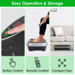 Vibration Exercise Machine With Resistant Bands Remote Control Whole Body Vibration Platform Workout Equipment Home Fitness Training Equipment For Weight Loss Fat Burner - Image 7
