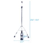 Do Not Sell on Amazon Professional Pedal Control Style Hi-Hat Stand with Pedal Silver & Black - Image 11