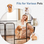 Metal Dog Playpen, 24 inch Height 8 Panels Pet Fence, Foldable Dog Pen for Indoor Outdoor - Image 4