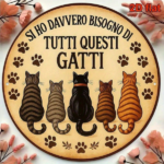 CIFbuy Vintage Cat Decor Sign 8x8 Inch Round French Aluminum Plaque, Italian Language Cat Lover Wall Art For Living Room Bedroom Office TikTok, TikTok, n Self-pickup Logiopics - Image 7