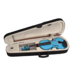 4/4 Acoustic Violin Case Bow Rosin Sky Blue - Image 2