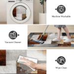 Three-piece kitchen rug set, non-slip and washable, abstract pattern kitchen hallway rug, soft and comfortable, suitable for sinks, floors, entrances, hallways and bathrooms. - Image 5