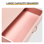 25.98"*12.99"*30.42" 4-Drawer Cabinet Faux Rose Gold Handles Pink - Image 7