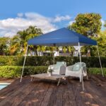 8*8ft Portable Home Use Waterproof Folding Tent Blue - Image 12