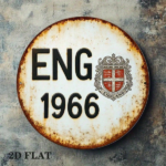 CIFbuy 1pc England 1966 Vintage Football Trophy Wall Plaque, 8-Inch Round Retro English Flag Emblem Aluminum Decor For Man Cave Bar Roo TikTok, TikTok, etro Self-pickup Logiopics - Image 3