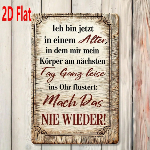 44ed3f4f-8e82-455e-934a-8b3800e40266.png CIFbuy 1pc German Inspirational Text Wooden Wall Plaque, 7.87*11.81 Inch" Inch Weatherproof Rust, 2D Flat Unframed Sign For Home Dec PlaikTok, PlaikTok, t Self-pickup Logiopics - Image 1