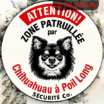 CIFbuy 1pc Vintage French Chihuahua Patrol Zone Sign, 8x8 Round Aluminum Metal Plaque, Funny Dog Owner Yard Fence Porch Decor, 2D Flat TikTok, TikTok, tal Self-pickup Logiopics - Image 5