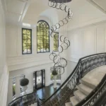 30 Ring High Ceiling Chandelier Foyer, Black Modern LED Large Staircase Long Chandeliers Light Fixture with Remote for Entryway Living Room - Image 8