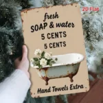 CIFbuy Fresh Soapy Water Metal Iron Logo Sign Indoor Outdoor Weatherproof Wall Decor For Home Bar Office Man Cave Garage (TikTok, temu pick-up service)