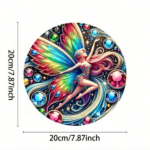 CIFbuy Vintage Fairy Round Aluminum Tin Sign, 8x8 Inch Rustic Shiny Metal Wall Art Retro Style Home Decor For Living Room Bedroom Bar TikTok, TikTok, ar Self-pickup Logiopics - Image 2