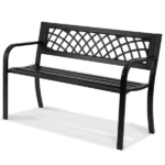 Outdoor Bench 46 in Metal Garden Bench 480 lbs Park Patio Yard Porch Bench (Shipment from Walmart)