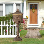 Cast Aluminum Mailbox with Post, Heavy Duty Postal Box with 2 Keys, Baffle Door, Expansion Bolts, Address Panel, In-Ground Large Security Mailbox for Outside, Antique Bronze - Image 10