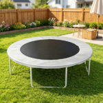 Black 12' Trampoline Replacement Mat – 72 V-Hooks, Fits 5.5" Springs, for Backyard Old Trampoline Surface Upgrade(Spring & Frame not Included) - Image 6
