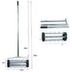 Heavy Duty Rolling Lawn Aerator,Rolling Lawn Aerator, Rotary Push Tine Spike Soil Lawn Aerator Gardening Tool with 3-Piece Long Steel Handle for Garden Yard Grass Maintenance,Garden Yard Rotary Push - Image 9