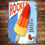 CIFbuy Vintage|Rocket Popsicle|Metal Sign, 8"X12" Thick Solid Iron Retro Wall Decor, Classic Rocket Shaped Fruit Ice Lolly Slogan Print TikTok, TikTok, rint Self-pickup Logiopics - Image 5
