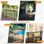Replace 15354251 55" Outdoor Bar Table with Adjustable Feet, Rectangle Narrow Counter Height Table, Ideal Bar Height Table for Balcony Patio Garden Yard Poolside, Black - Image 14